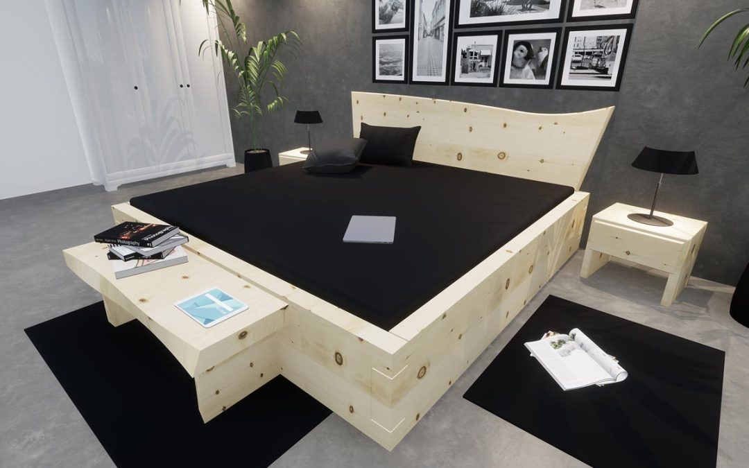 Balkenbett Altmühlsee, Zirbe fein geschliffen