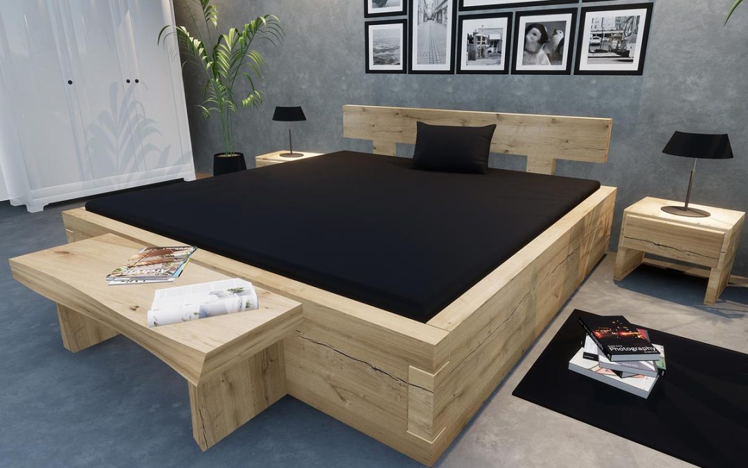 Balkenbett Hintersee, Eiche fein geschliffen