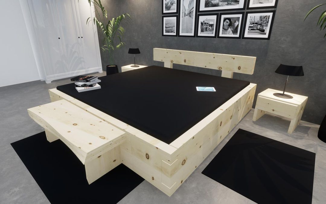 Balkenbett Sylvensteinsee, Zirbe fein geschliffen