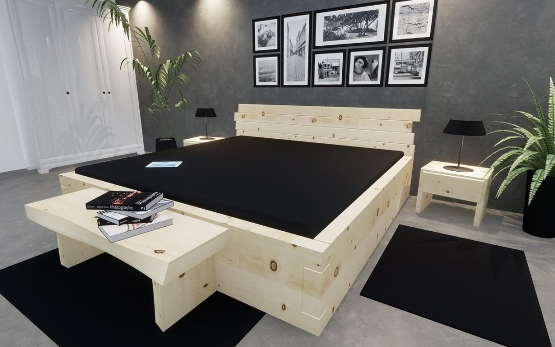 Balkenbett Großer Alpsee, Zirbe fein geschliffen