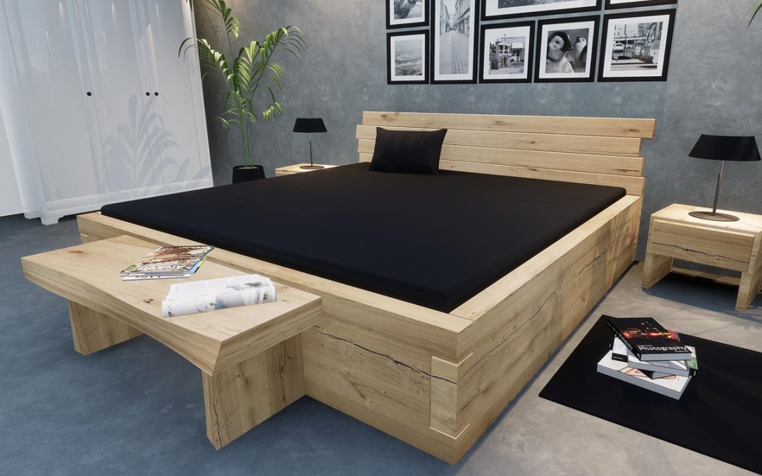 Balkenbett Walchensee, Eiche fein geschliffen