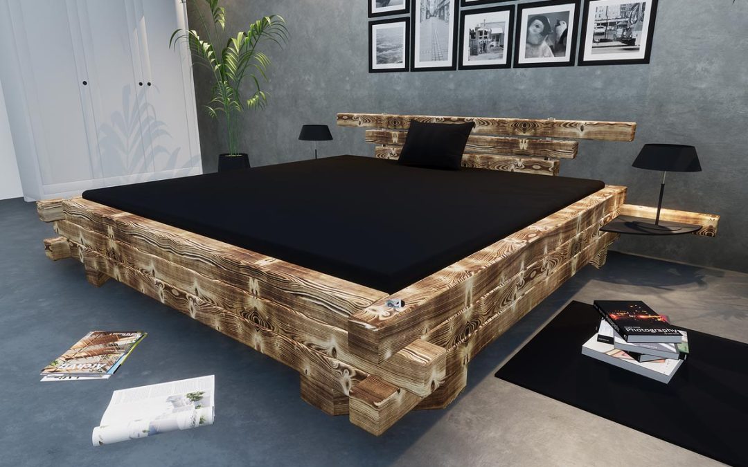 Balkenbett Brombachsee, geflämmt