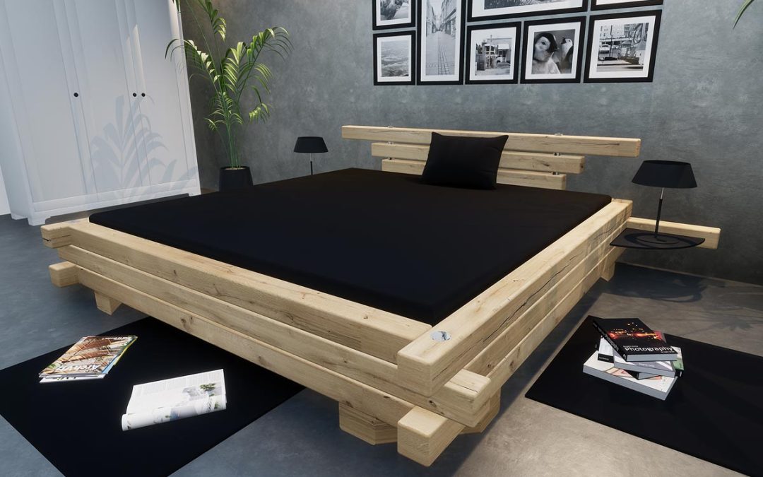 Balkenbett Schrecksee, Eiche fein geschliffen