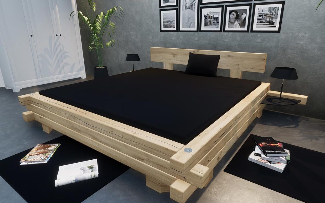 Balkenbett Rießersee, Eiche fein geschliffen