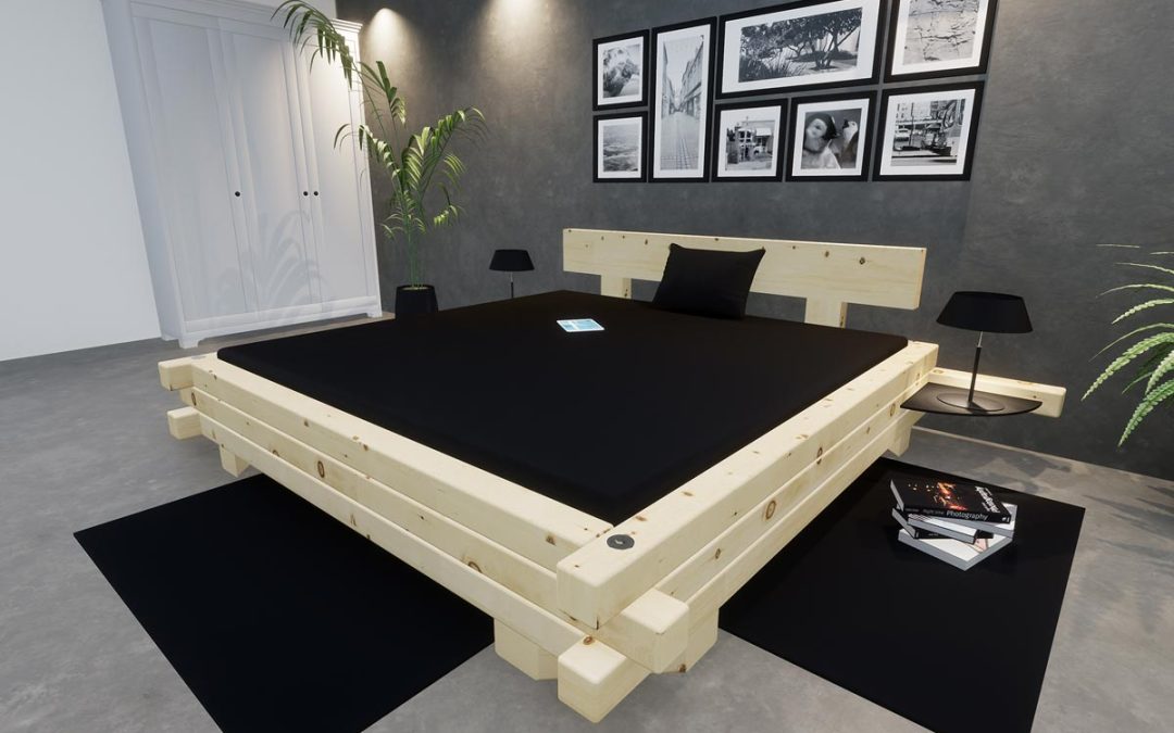 Balkenbett Stillach, Zirbe fein geschliffen